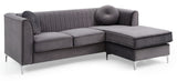 Glory Furniture Delray G790B-SC Sofa Chaise (  3 Boxes) , GRAY