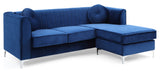 Glory Furniture Delray G791B-SC Sofa Chaise (  3 Boxes) , NAVY BLUE