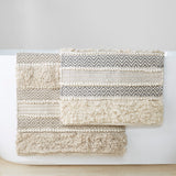 Woven Texture Stripe Bath Rug