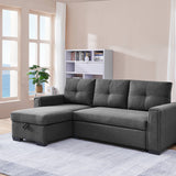 91 Dark Grey Reversible Sleeper Sectional