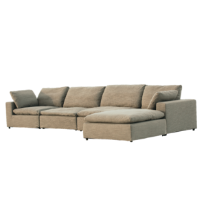 Harper Luxe Grey Sectional - 7 seat Configuration