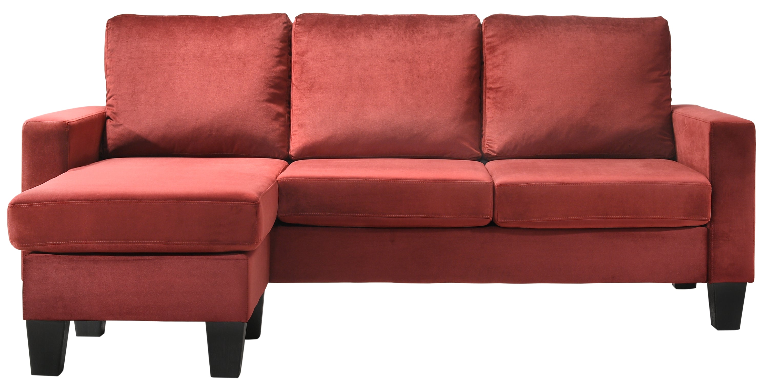 Glory Furniture Jessica G0513-SCH Sofa Chaise , BURGUNDY
