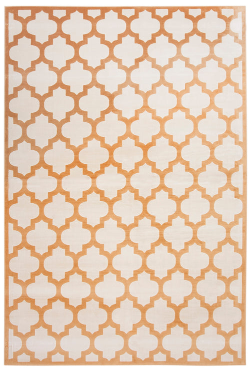 Trellis Tangerine/Ivory Area Rug 8x10