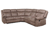 Dollum Sectional Sofa  in Two Tone Chocolate Velvet