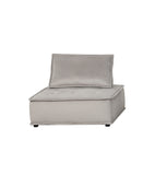 Anna Light Gray Velvet 5 Pc Sectional Sofa