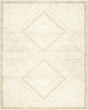 Benzara Beige and White Viscose Area Rug 8x10