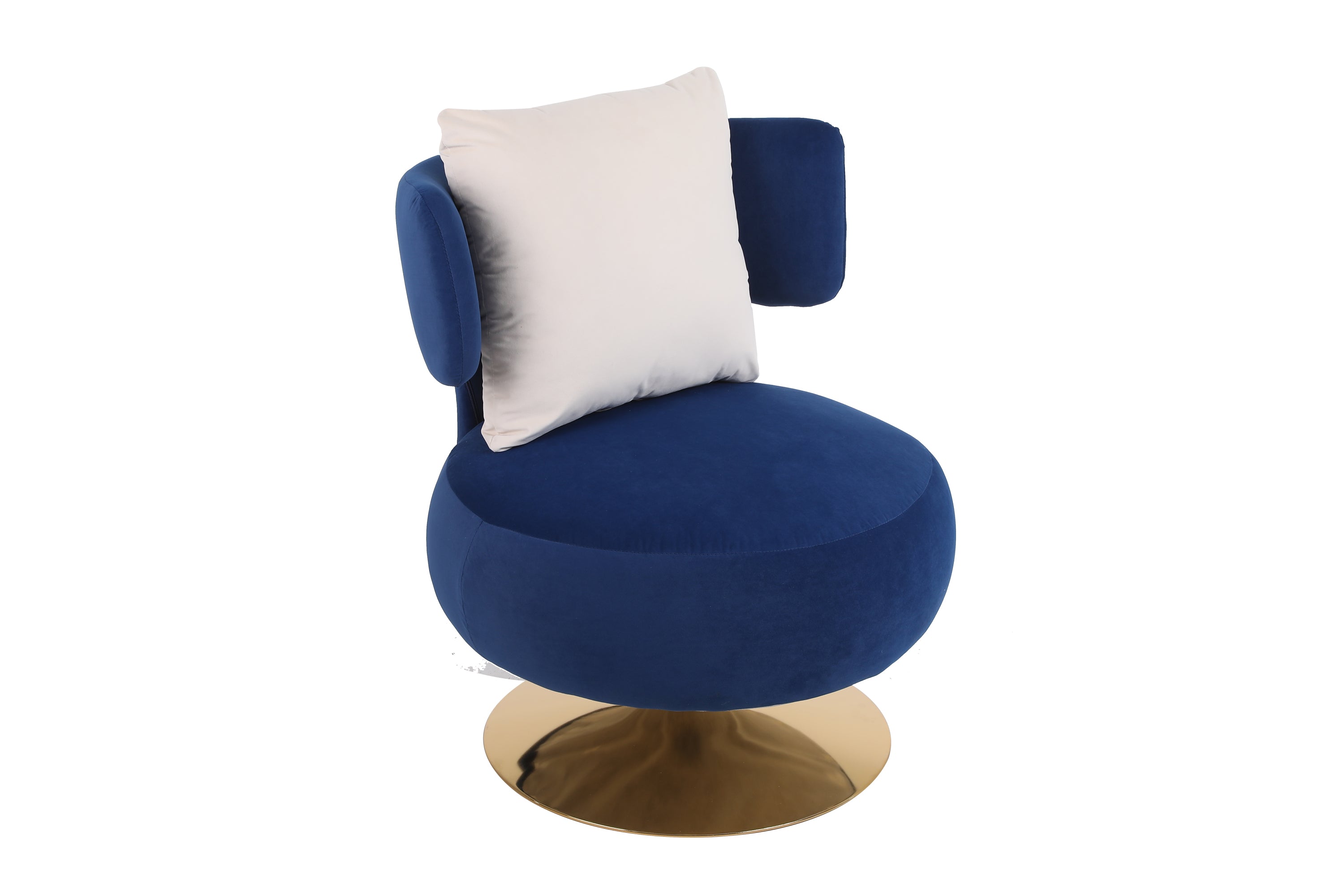 Swivel Accent Chair Armchair, Round Barrel Chair in Fabric for Living Room Bedroom