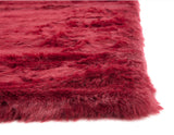 Ruby Faux Fur Area Rug 5x8