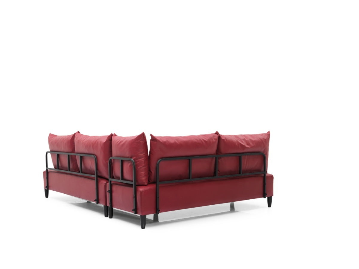 Inferno Metal Frame PU Upholstered Sectional