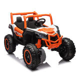 24V Ride On XXL UTV car for kid,2seater with two safety belts, Side by Side 4x4 Ride on Off-Road Truck with Parent Remote Control, Battery Powered Electric Car w/High Low Speed, two safety belts.