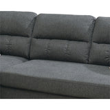 Slate Color Polyfiber Reversible Sectional