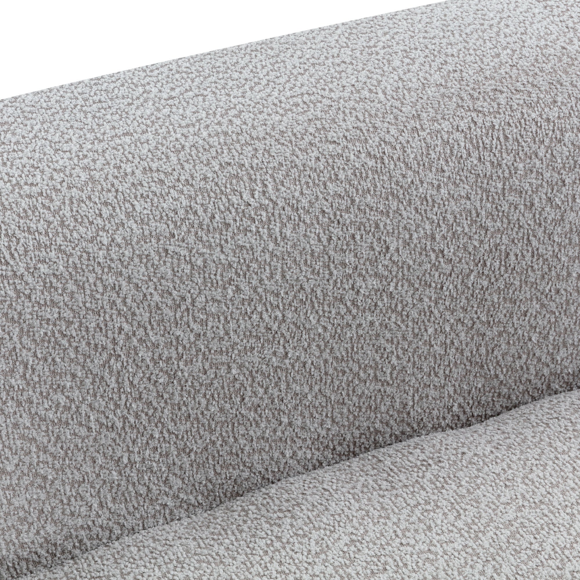 109.4" Grey Curved Chaise Lounge