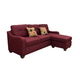 Cleavon II Sectional Sofa & 2 Pillows in Red Linen