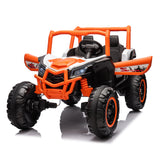 24V Ride On XXL UTV car for kid,2seater with two safety belts, Side by Side 4x4 Ride on Off-Road Truck with Parent Remote Control, Battery Powered Electric Car w/High Low Speed, two safety belts.