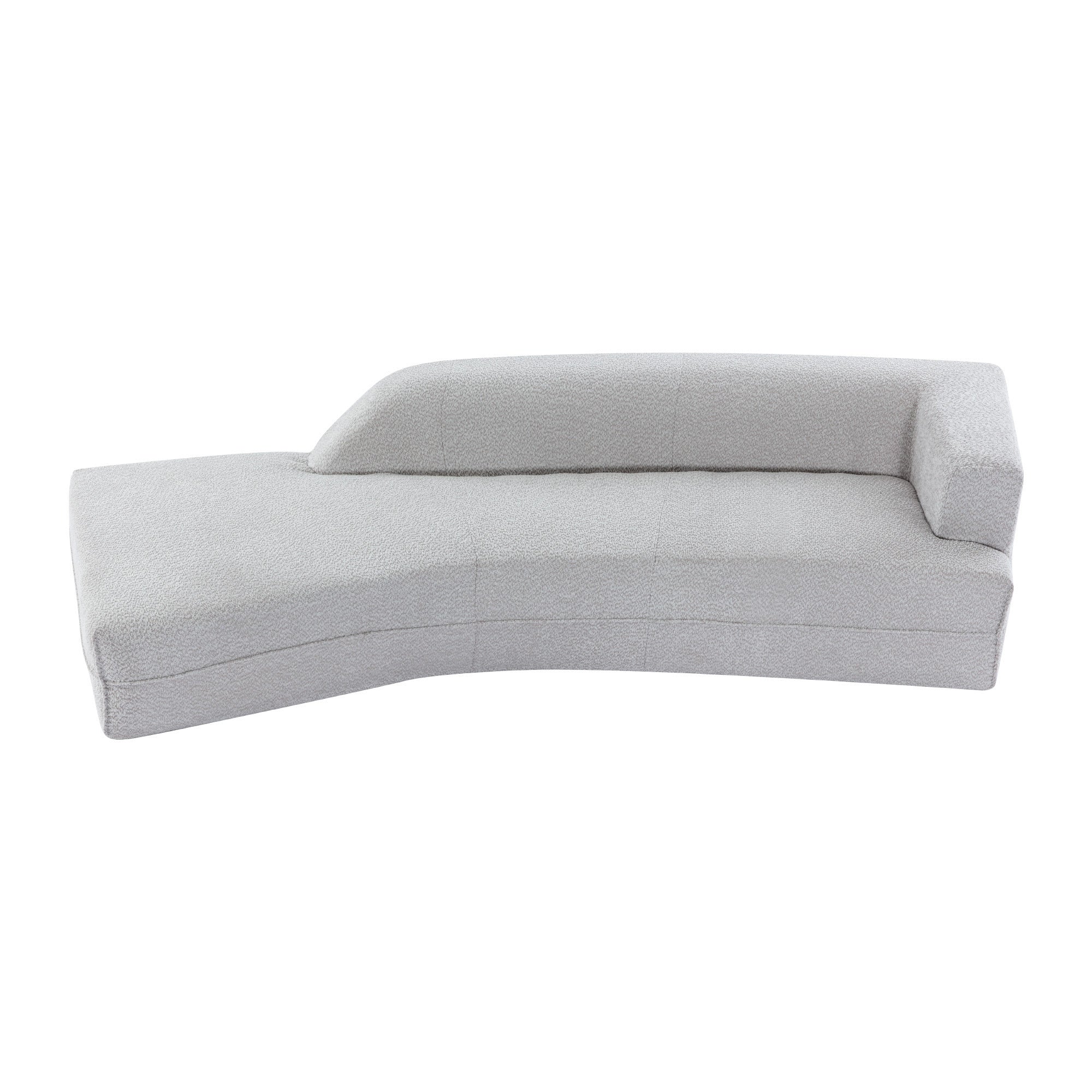 109.4" Grey Curved Chaise Lounge