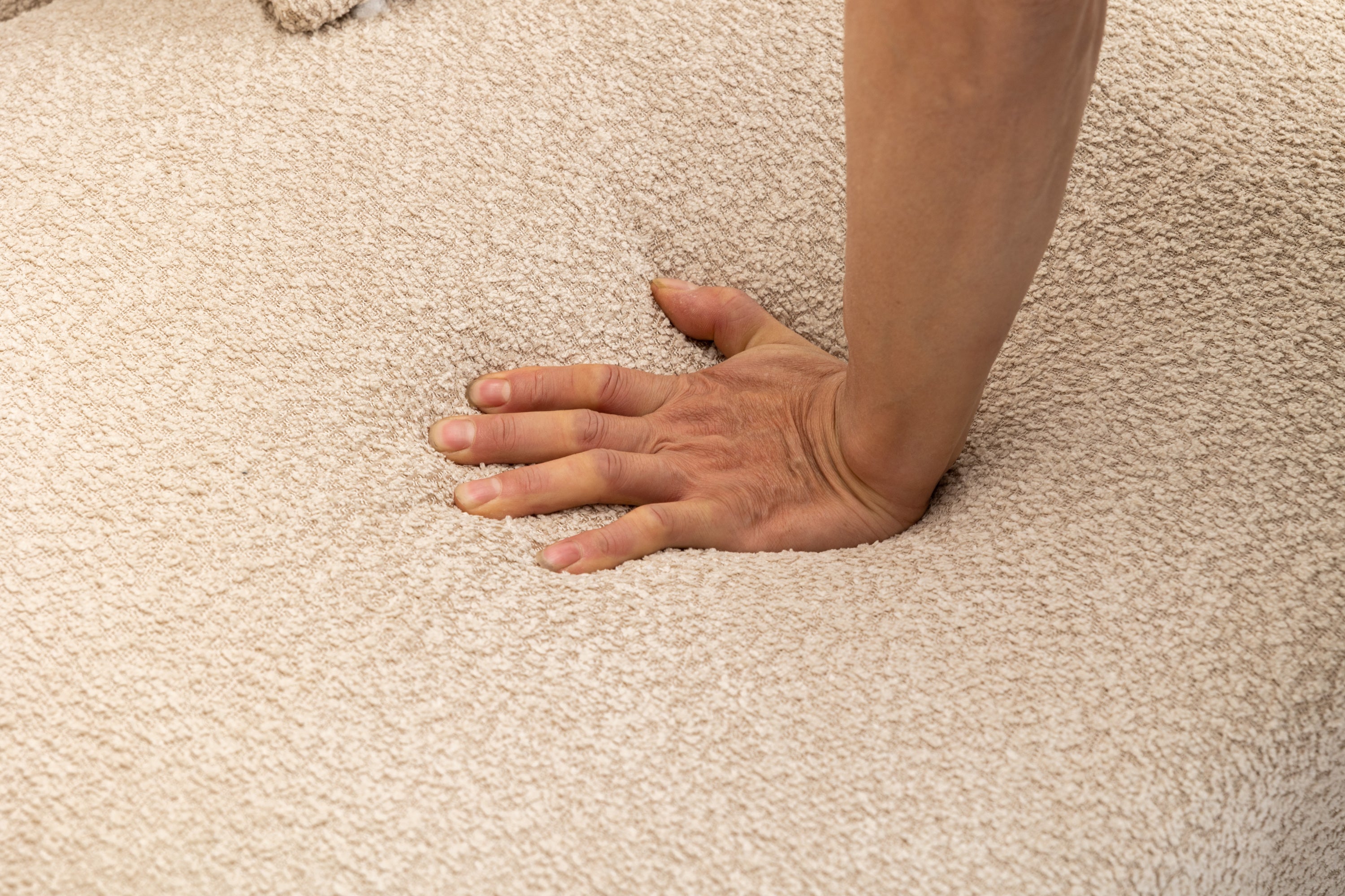 Modular Sectional Living Room Sofa Set, Modern Minimalist Style Couch, Upholstered Sleeper Sofa for Living Room, Bedroom, Salon, 2 PC Free Combination ,Anti-wrinkle,Boucle fabric,Light Brown