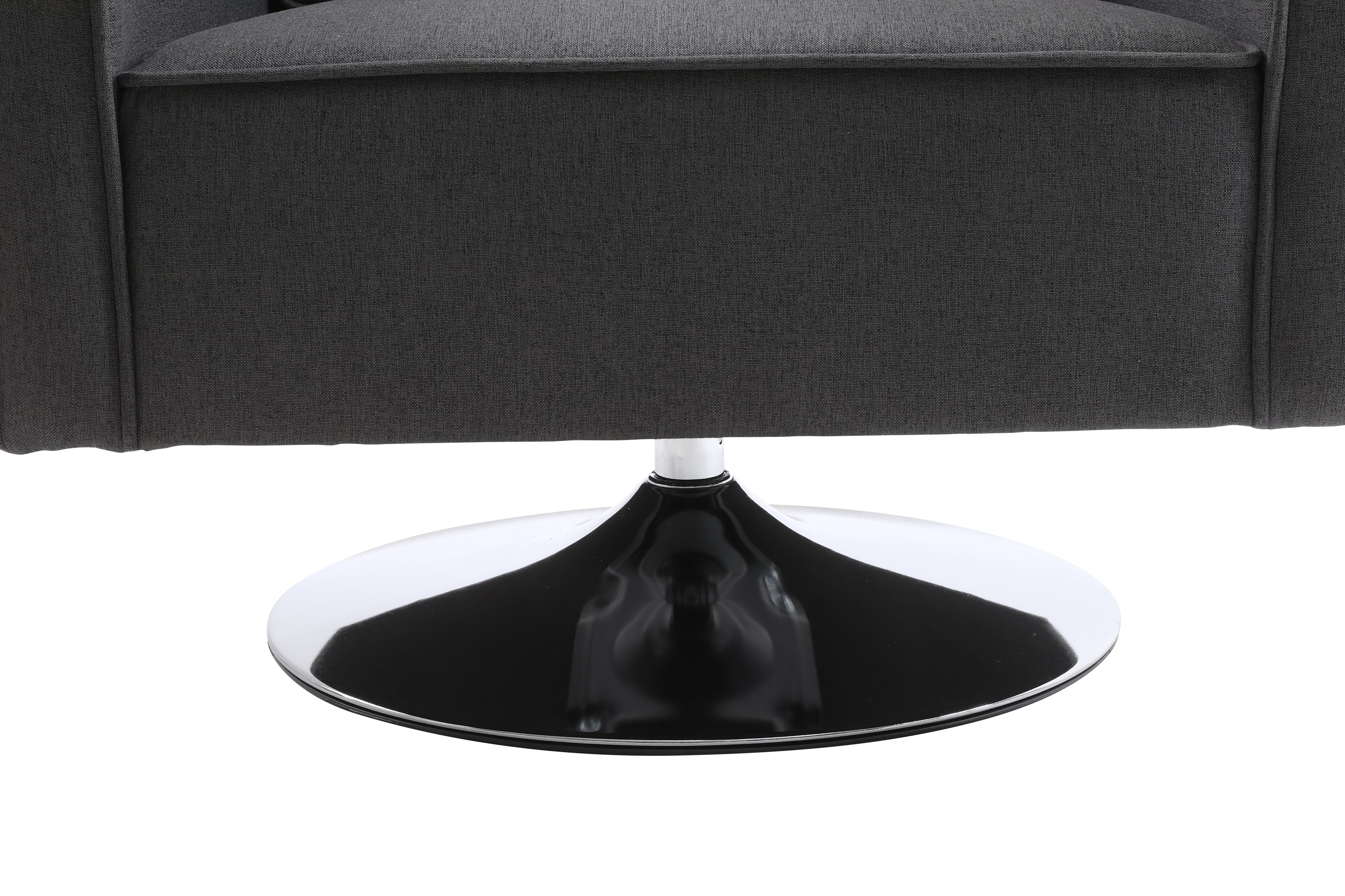 Modern Linen Swivel Accent Chair ,Comfy Armchair with 360 Degree Swiveling for Living Room, Bedroom, Reading Room, Home Office (Dark Grey)