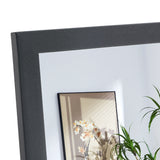 Fourth generation black solid wood frame full-length mirror, dressing mirror, bedroom porch, decorative mirror, clothing store, floor standing large mirror, wall mounted. 71 "* 31.5"