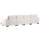 3 Pieces U shaped Sofa with Removable Ottomans