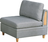 8pc Sectional Sofa Set Light Grey Dorris