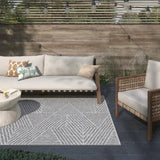 Pyramids Stone Neutral Indoor / Outdoor Polypropylene Area Rug 5x8