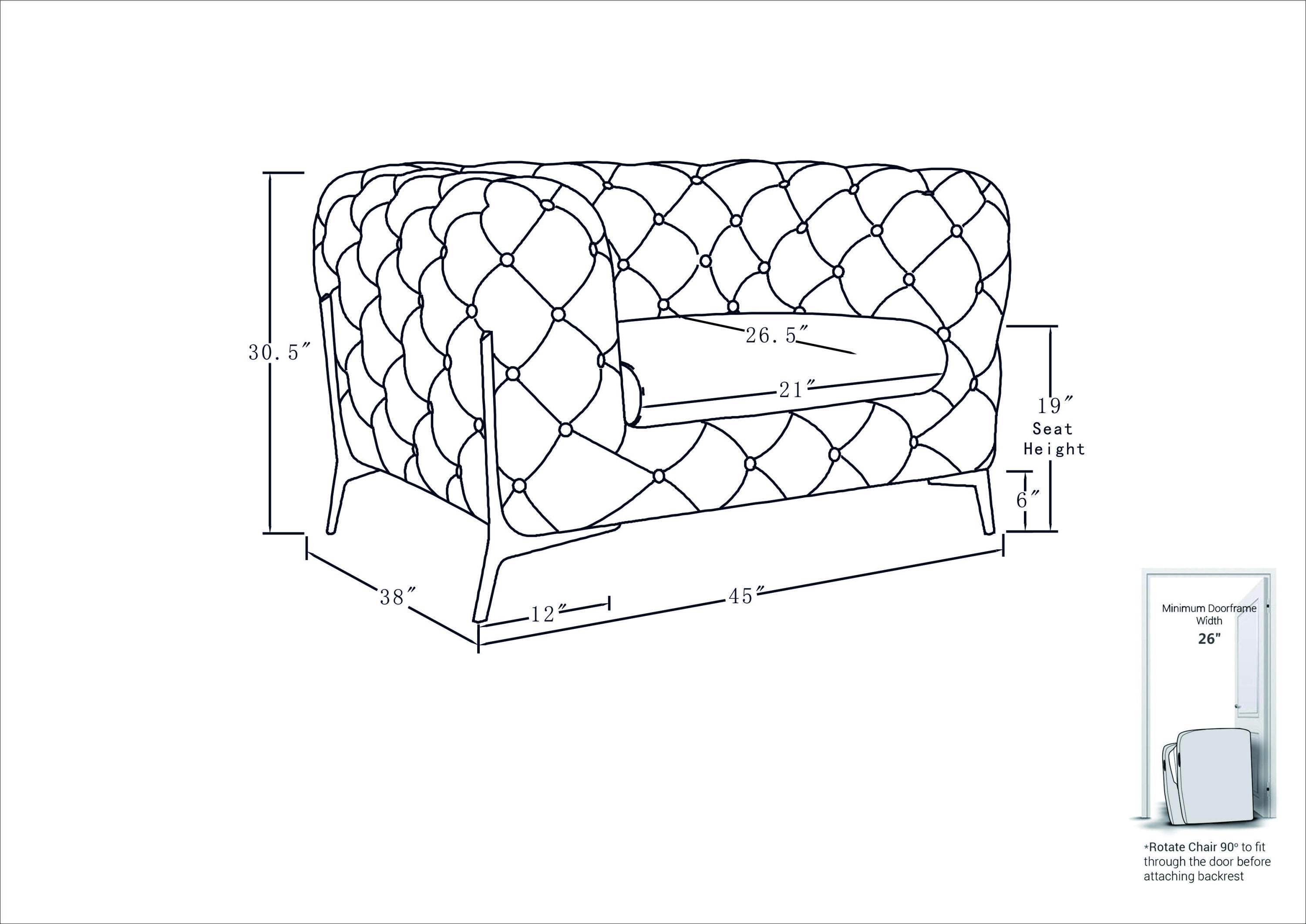 100% Top Grain Italian Leather chair