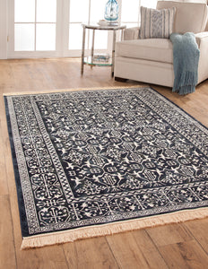 Rothbury Navy/White Area Rug 8x10