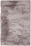 Silver Faux Fur Area Rug 5x8