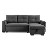 91 Dark Grey Reversible Sleeper Sectional