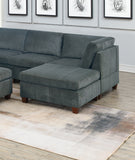 Grey Chenille Modular Sectional 9pc Set