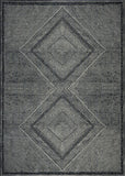 Benzara Black and White Viscose Area Rug 5x8