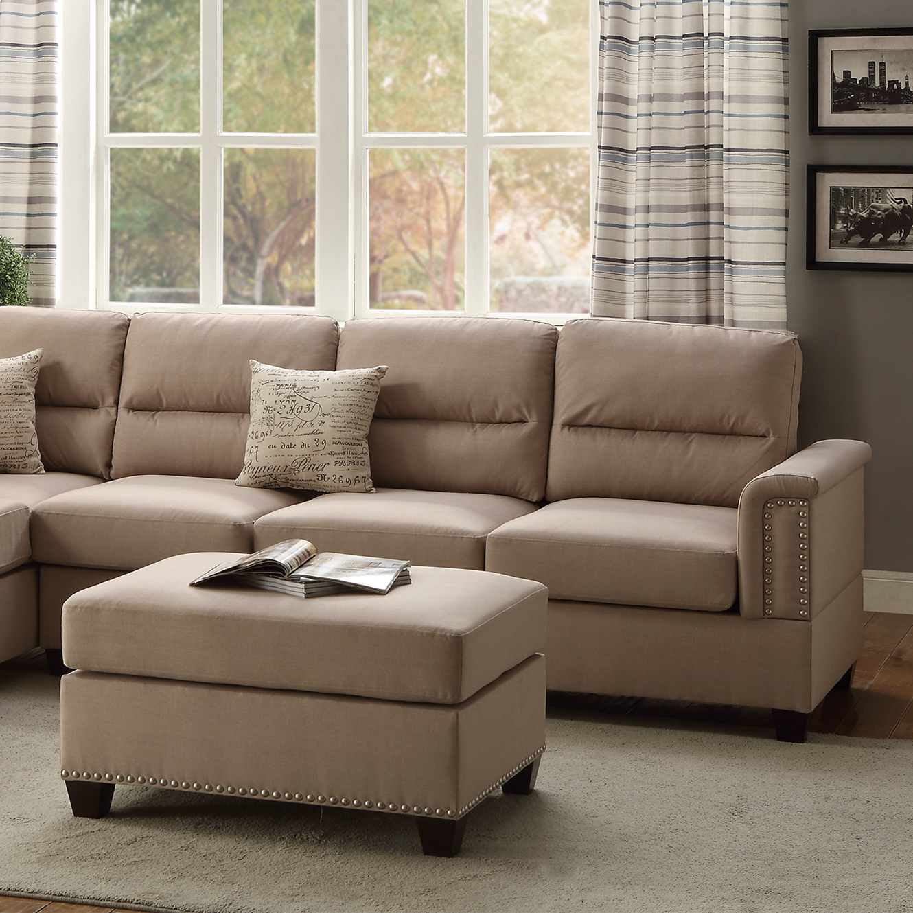 3-PCS SECTIONAL in Sand