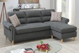 Slate Color Polyfiber Reversible Sectional