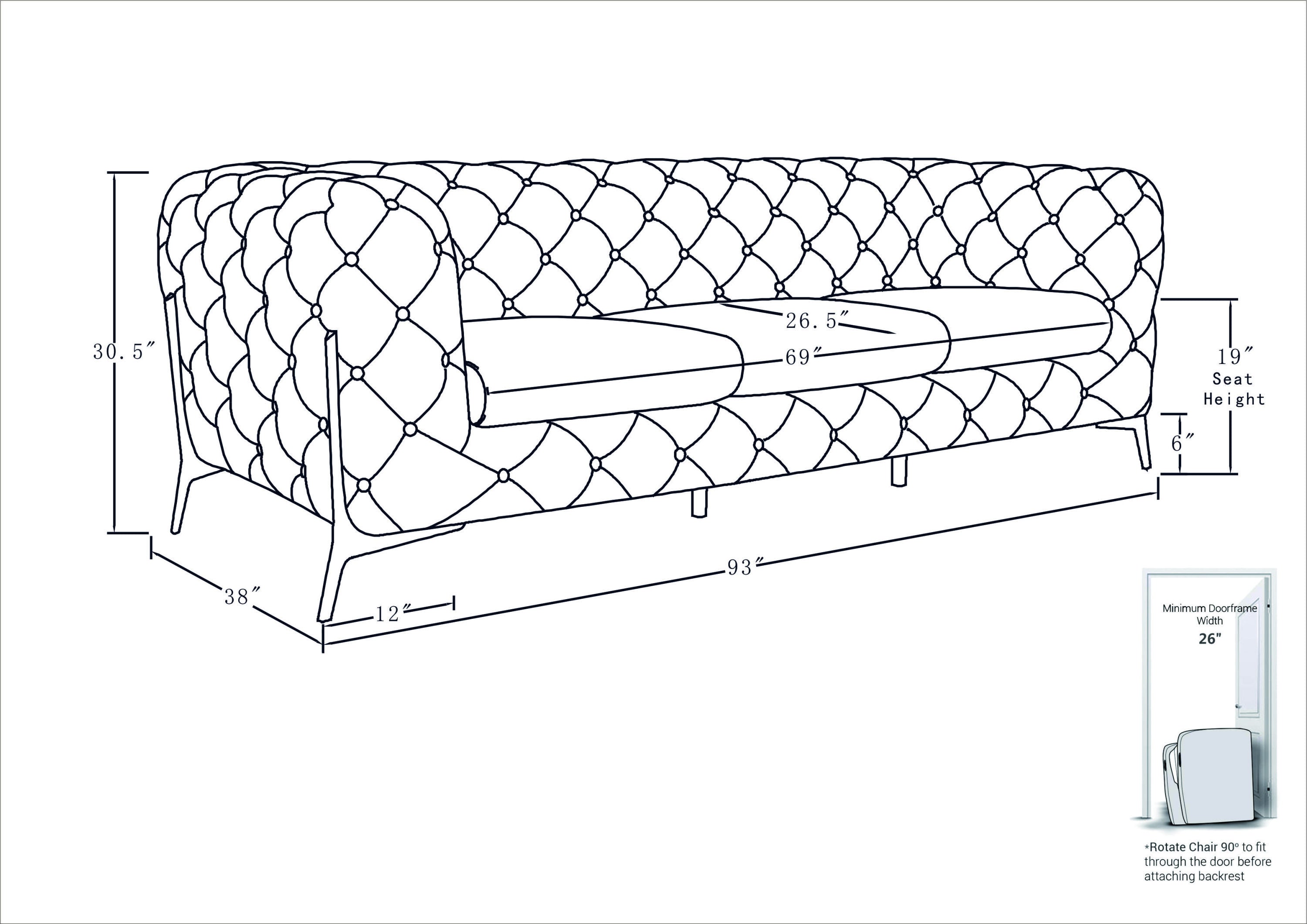 100% Top Grain Italian Leather Sofa