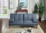 Navy 2pc Sectional w/ wood Legs