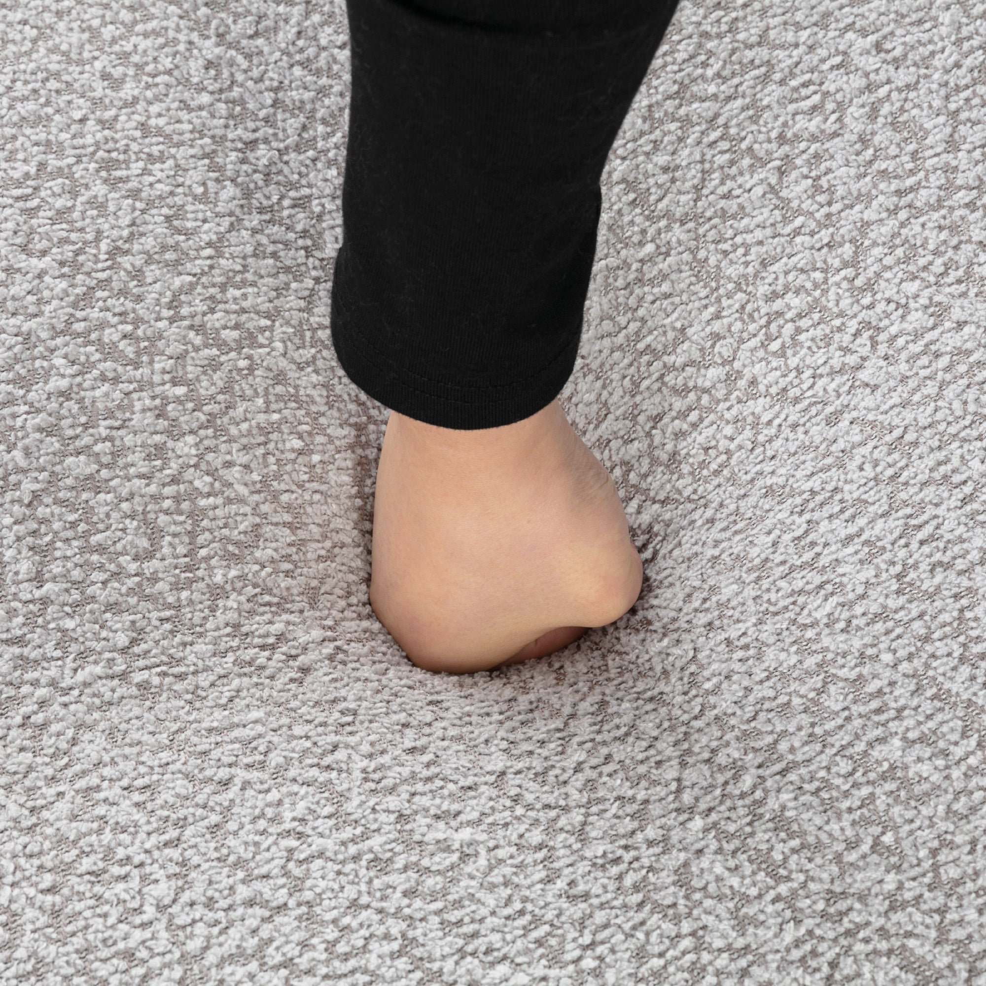 109.4" Grey Curved Chaise Lounge