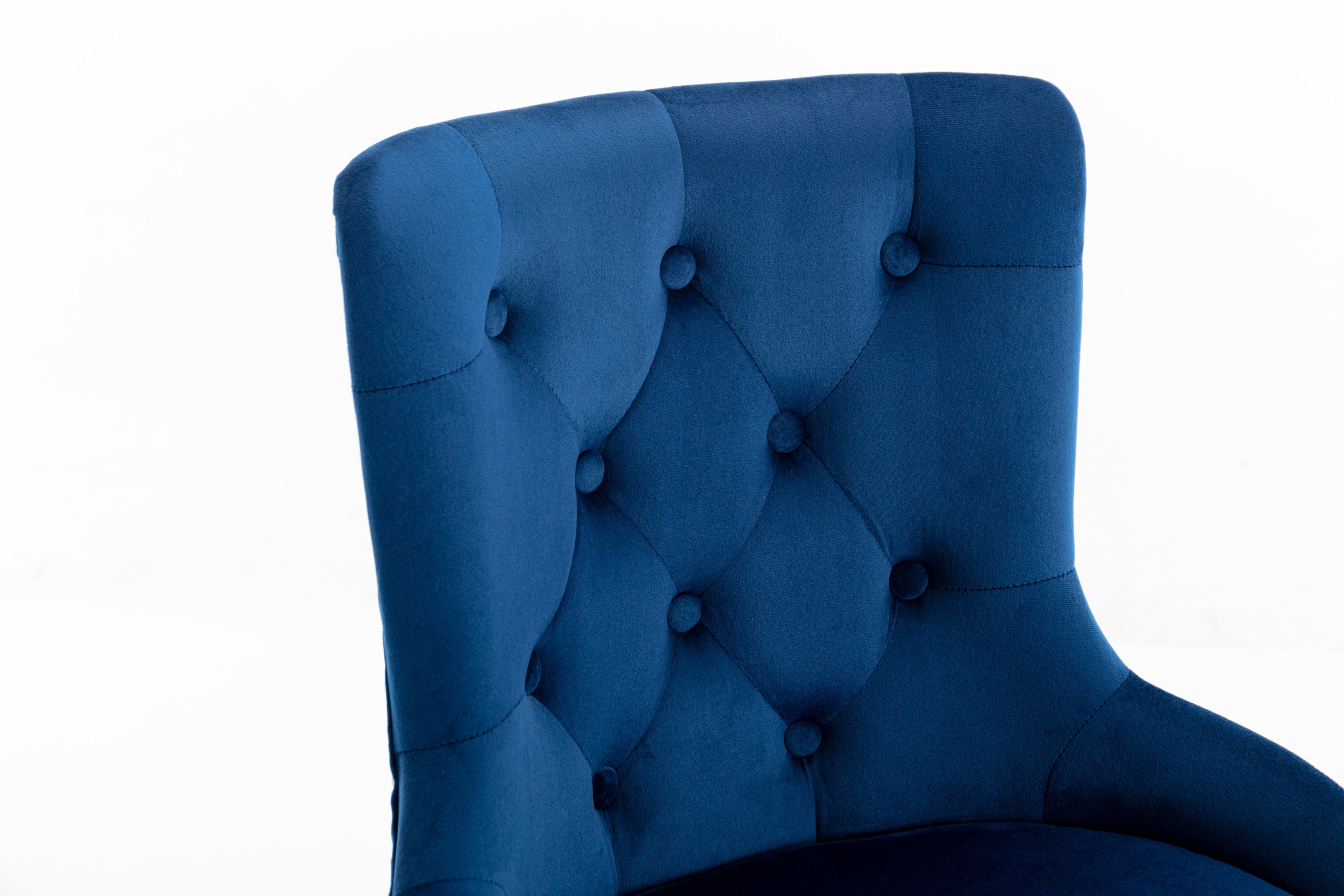 Swivel Velvet Barstools Adjusatble Seat Height , Modern Upholstered Bar Stools with Backs Comfortable Tufted for Home Pub and Kitchen Island（Dark Navy,Set of 2）