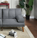 Blue Grey 2pc Sectional w/ Solid wood Legs