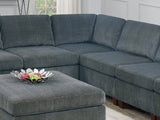 Grey Chenille Modular Sectional 8pc Set