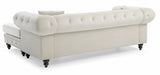 Glory Furniture Nola G0357B-SC Sofa Chaise ( 3 Boxes ) , IVORY