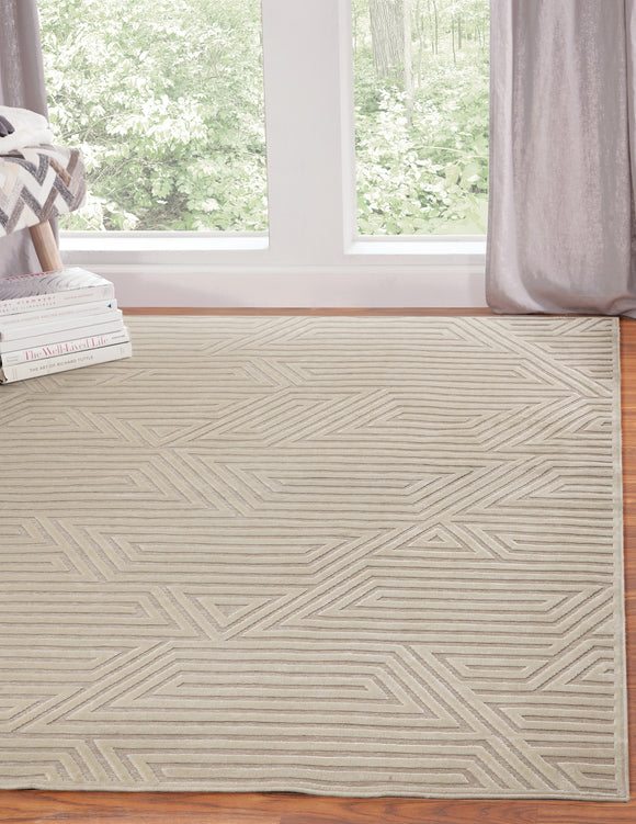 Orbit Ivory Area Rug 5x8