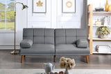 Blue Grey 2pc Sectional Tufted Couch