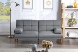 Blue Grey 2pc Sectional w/  Solid wood Legs