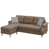 Light Coffee Reversible Corner Sectional