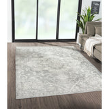 Distressed Medallion Woven Area Rug