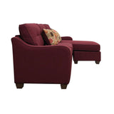 Cleavon II Sectional Sofa & 2 Pillows in Red Linen