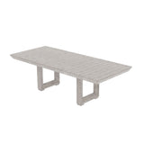 98"  Rectangular dining table Stretchable Farmhouse dining table for Dining Room, Home Office Gray