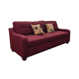 Cleavon II Sectional Sofa & 2 Pillows in Red Linen