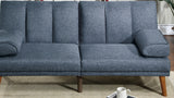 Navy 2pc Sectional w/ wood Legs