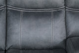 Dollum Sectional Sofa  in Two Tone Gray Velvet